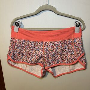 Lululemon Womens Run Speed Shorts Multicolor Prism Petal Atomic Floral Size 8